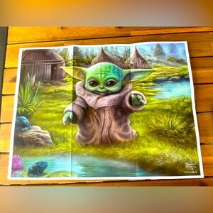 Star Wars Thomas Kinkade Studio Puzzle The Mandalorian Child Play By Monte Moore